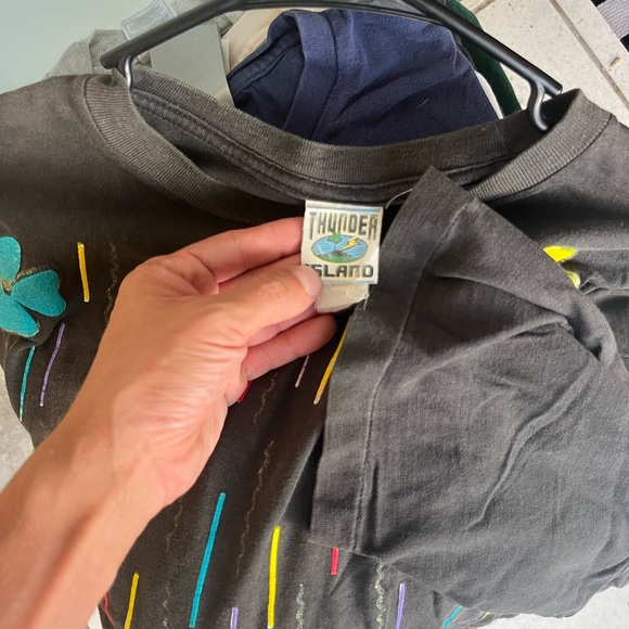 Vintage 90s Flower Petal T-shirt XL - Picture 2 of 4